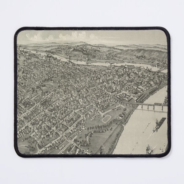 Item preview, Vintage Pictorial Map of Parkersburg WV (1899) designed and sold by BravuraMedia.