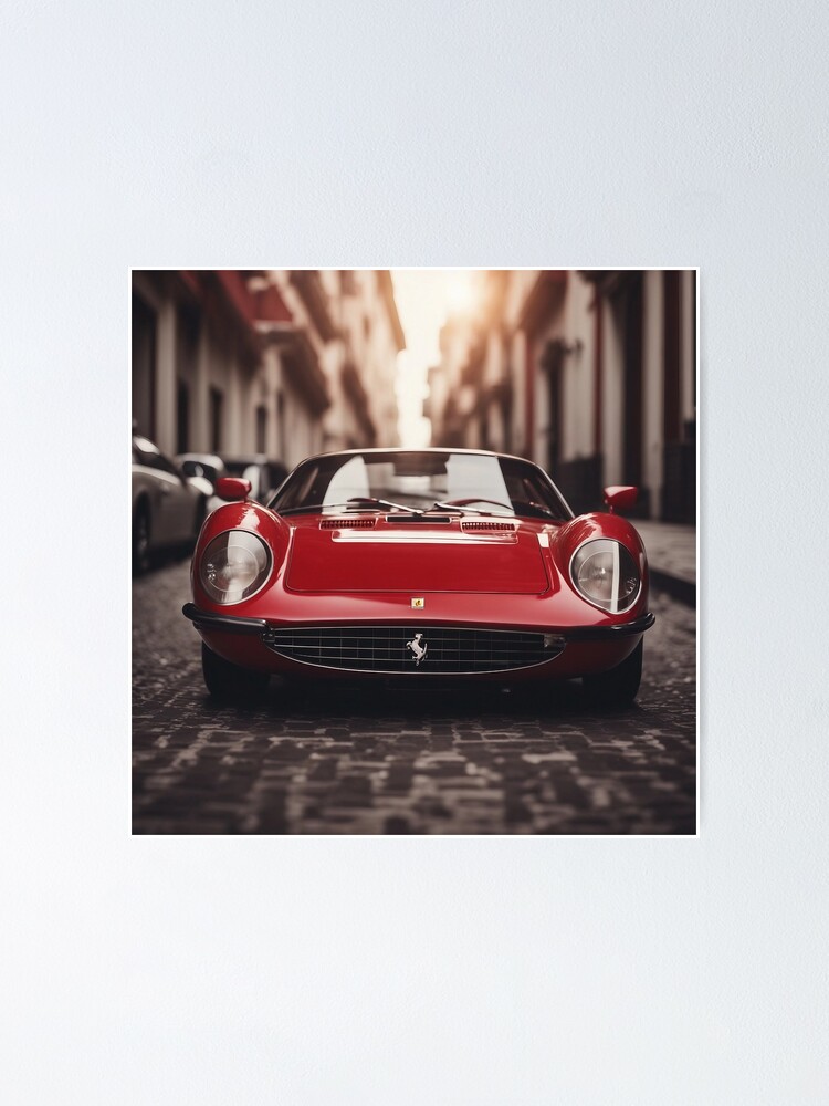 Classic Red Ferrari Poster for Sale by AIArtImpact