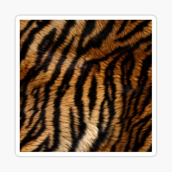 Aperçu de l'œuvre Motif d'impression de fourrure réaliste Tiger Africa créée et vendue par AnimalisticWear.