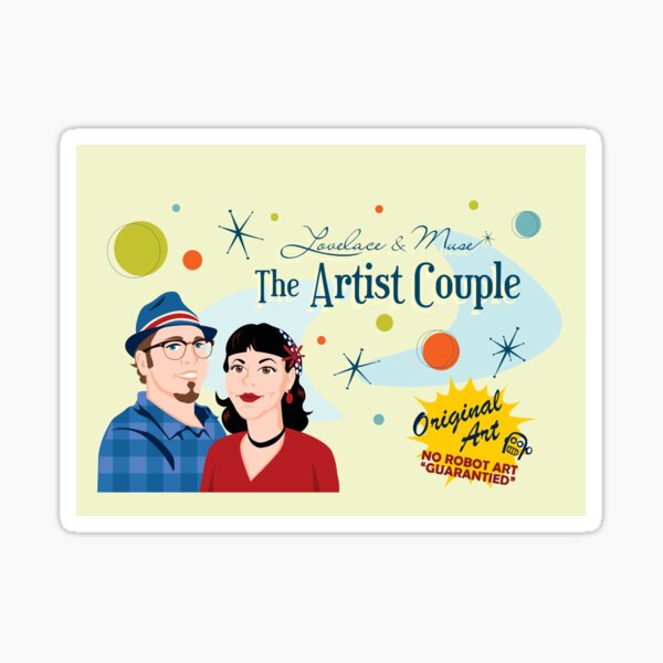 Lovelace and Muse, The Artist Couple LovelaceandMuse.com Sticker