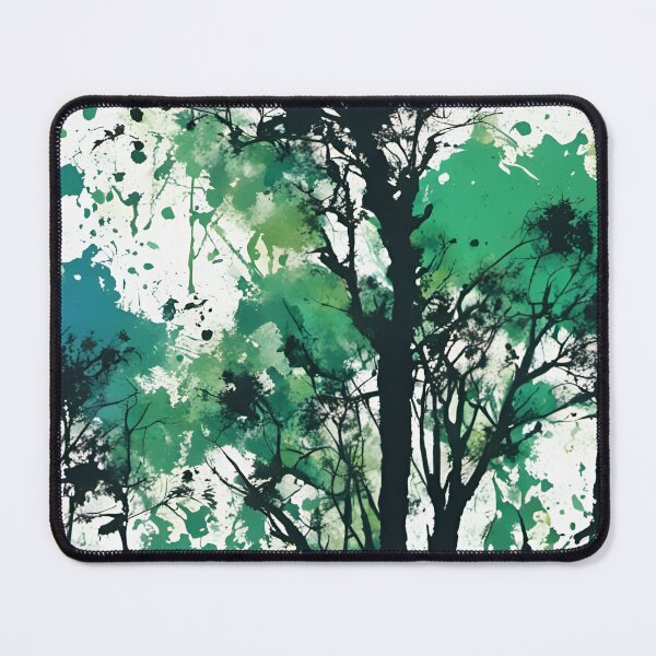 Item preview, Digital painting of trees in a graffiti, graphic, grunge style in green and black designed and sold by SirenSeventyOne.