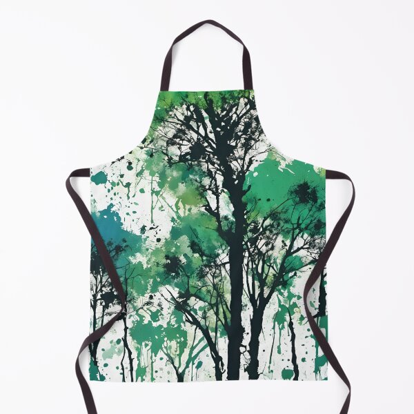Item preview, Digital painting of trees in a graffiti, graphic, grunge style in green and black designed and sold by SirenSeventyOne.