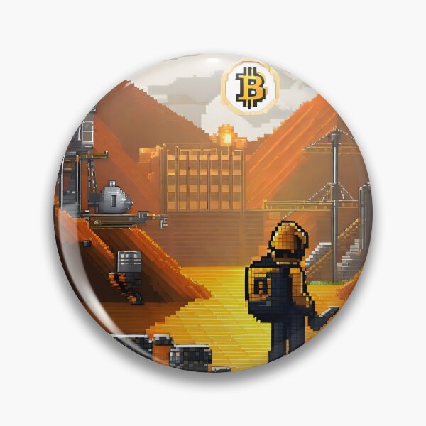 Item preview, Bitcoin Cryptocurrency Pixel Art designed and sold by CM7Designs.