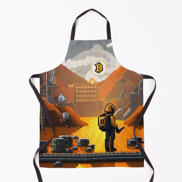 Item preview, Bitcoin Cryptocurrency Pixel Art designed and sold by CM7Designs.