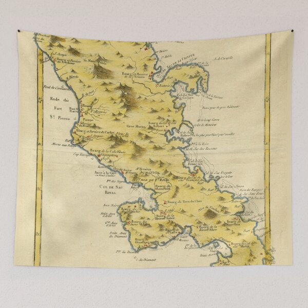 Item preview, Vintage Map of Martinique (1780) designed and sold by BravuraMedia.