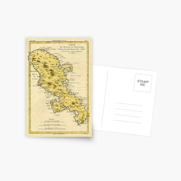 Aperçu de l'œuvre Carte d'époque de la Martinique (1780) créée et vendue par BravuraMedia.
