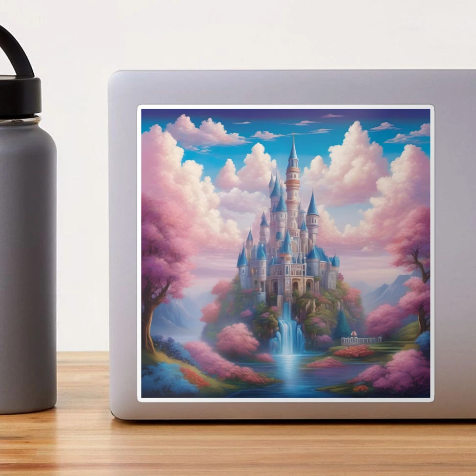 paint by numbers kit Disney castle above clouds