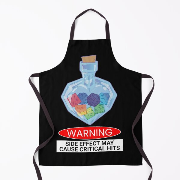 Item preview, Warning. Side effect may cause critical hit! RPG designed and sold by Zanda-Nerd-Shop.