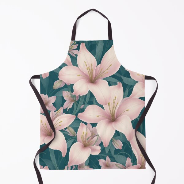 Item preview, pink lily flowers seam pattern,Seamless patterns of flowers  designed and sold by teerapol24.