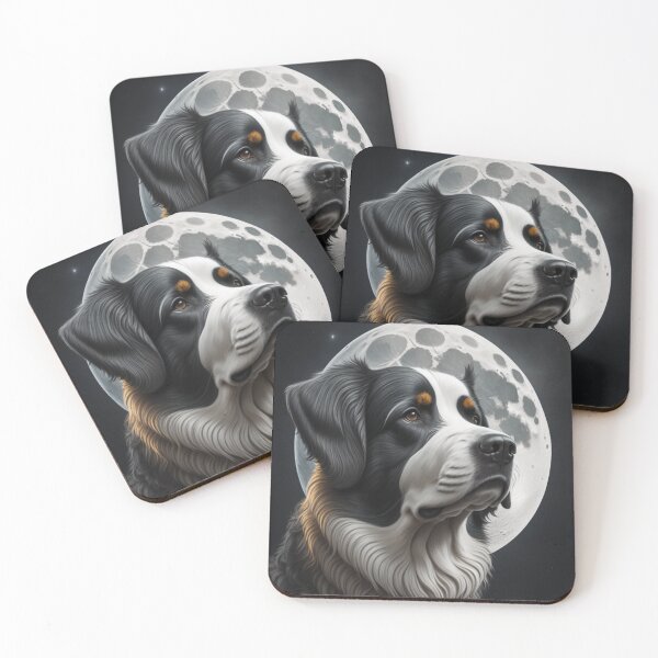 Item preview, hairy colorful dog with moon Phone Cases  designed and sold by fowzi shokri.