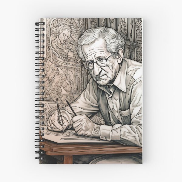 Item preview, Noam Chomsky drawing designed and sold by ComicsFactory.