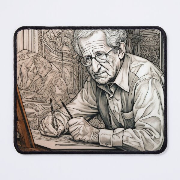 Item preview, Noam Chomsky drawing designed and sold by ComicsFactory.
