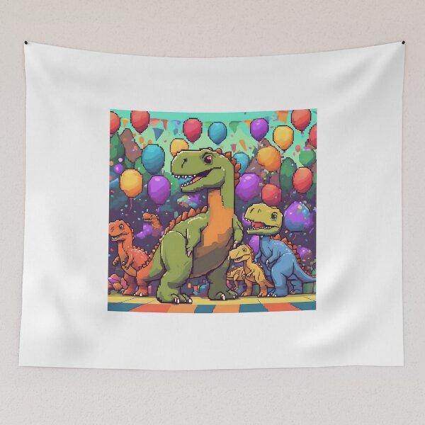 Item preview, Pixel Art Dinosaur Party designed and sold by AbsoluteA.