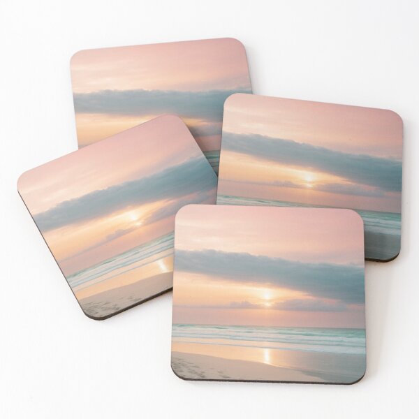 Item preview, Pastel colored sunset beach scene designed and sold by mikaws.