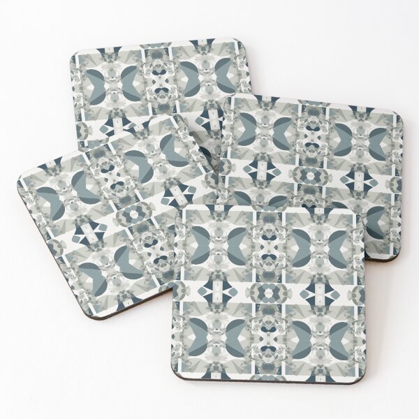 Item preview, Gray & White Geometric Polygon Pattern designed and sold by kaliburrito.