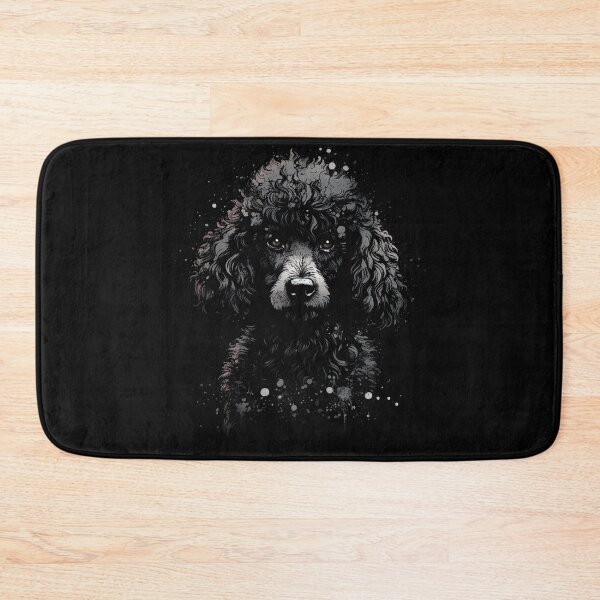 Item preview, A Street Art Poodle Dog In Cool Distressed Style On Black designed and sold by GVRDesign.