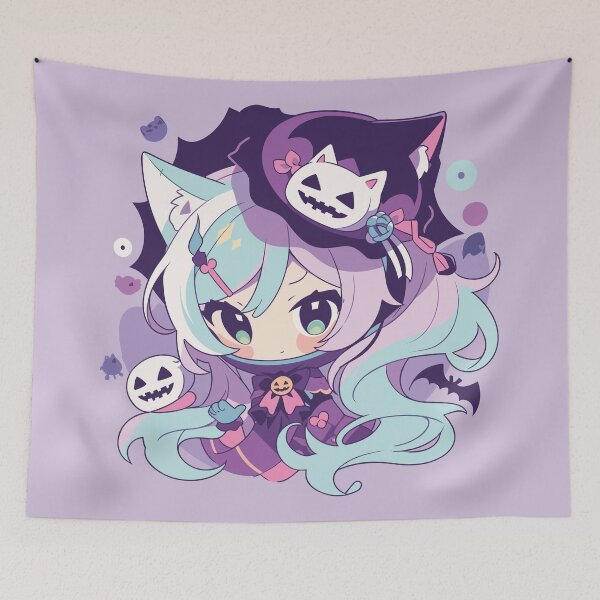 Item preview, Mystical Neko Girl designed and sold by Chibi Cat Art Corner.