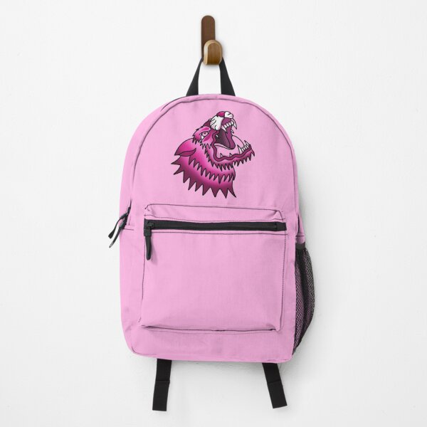 Item preview, Angry Wolf Pink - Traditional Tattoo Style designed and sold by Ames-O-Art.