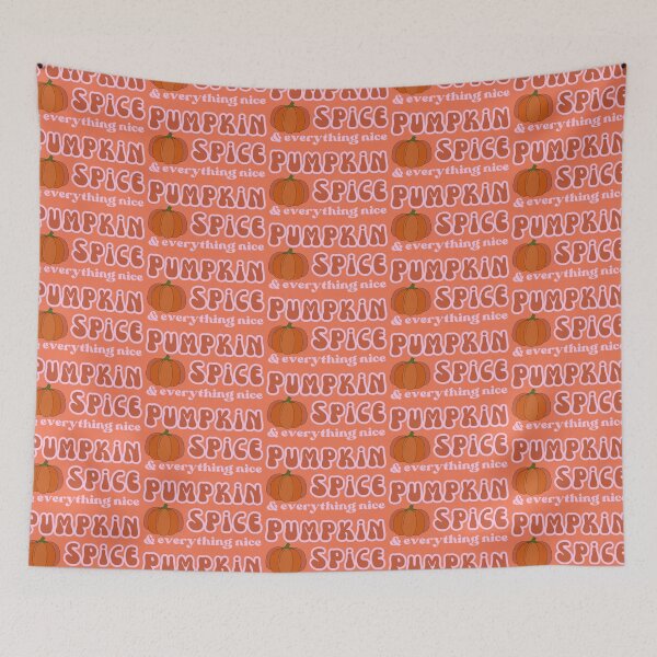 Item preview, Pumpkin Spice and Everything Nice Retro Orange Pink Fall Pumpkin designed and sold by Sunshine-Dreams.