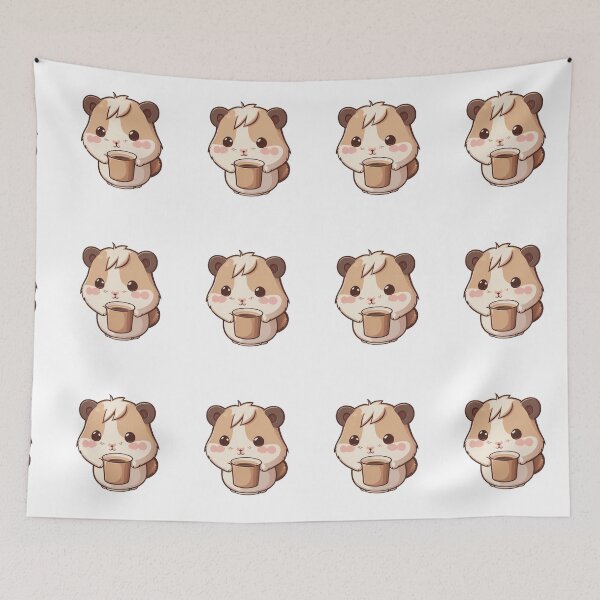 Item preview, Cute hamster with coffee designed and sold by Majkel & Majkel.