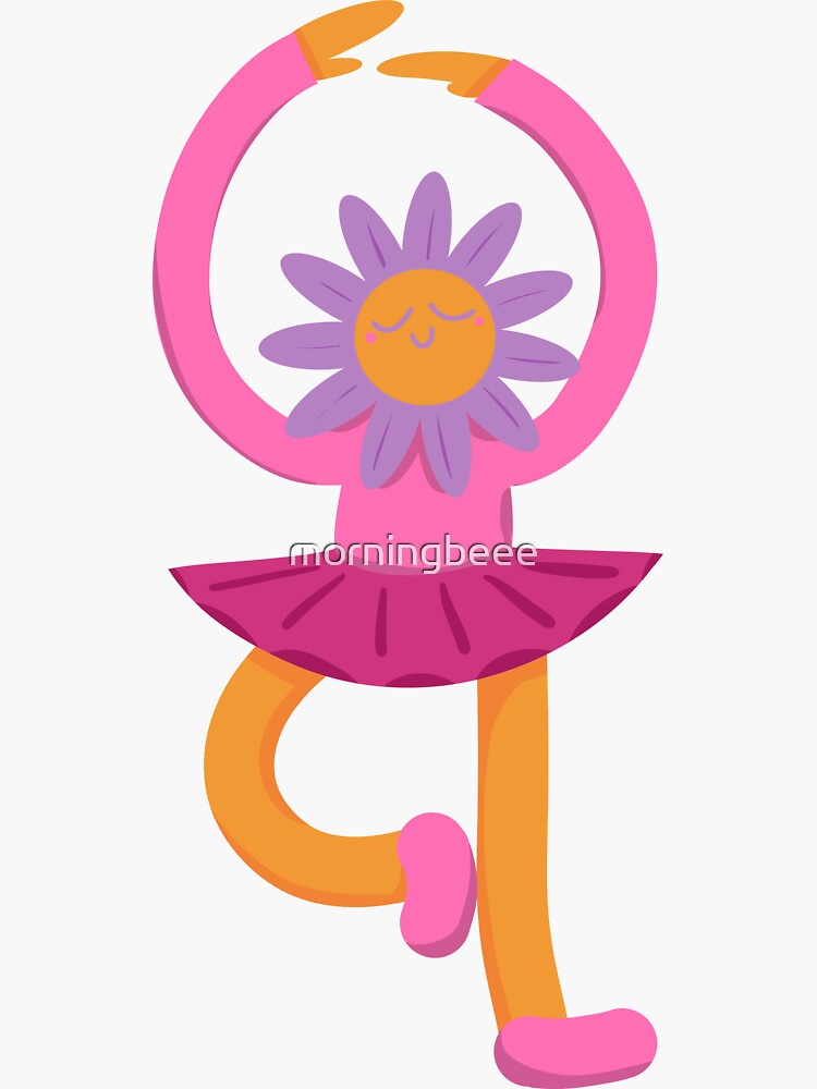 Sticker mit tanzende Blume von morningbeee