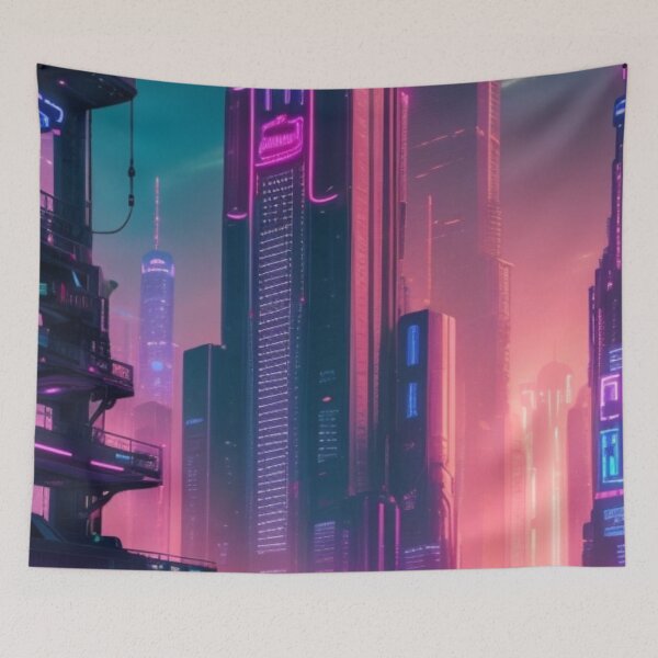Item preview,  neon-lit metropolis futuristic  designed and sold by mikaws.