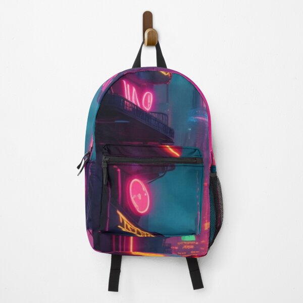 Item preview, retro-futuristic cityscape neon style designed and sold by mikaws.