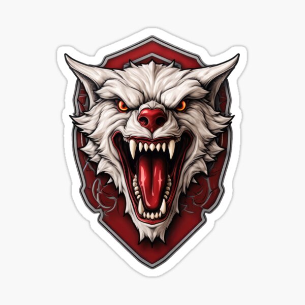 Item preview, Werewolf Coat of Arms: Logo with Transparent Background, Werewolf Baring Its Large Fangs designed and sold by AIPICCRAFT.