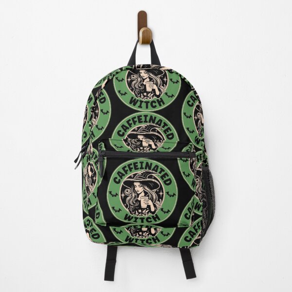 Item preview, Light Green Caffeinated Witch | Halloween Coffee Lover Witch - Black designed and sold by PearlMoonGrapes.