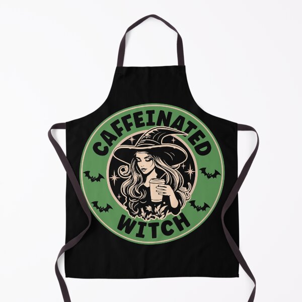 Item preview, Light Green Caffeinated Witch | Halloween Coffee Lover Witch - Black designed and sold by PearlMoonGrapes.