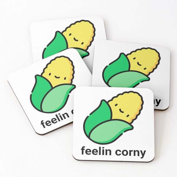 Item preview, Feelin Corny | Cute Kawaii Corn Lover Funny Corn on the Cob designed and sold by lildoodleshirts.