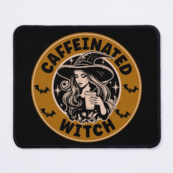 Item preview, Orange Caffeinated Witch | Halloween Coffee Lover Witch - Black designed and sold by PearlMoonGrapes.