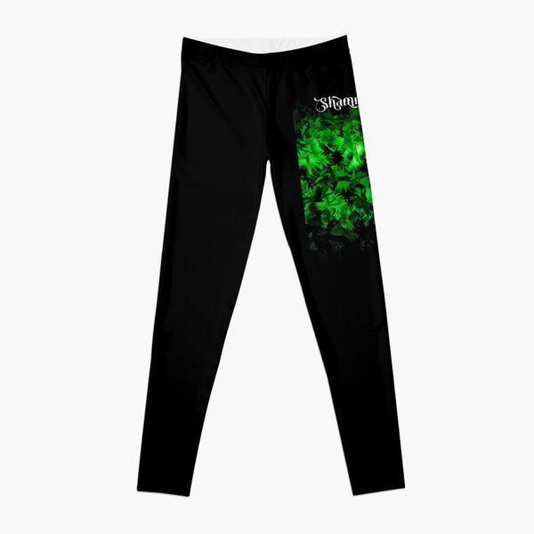Black Lime Green Neon Nights Ombre Leggings by annaleeblysse