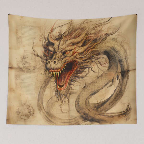 Item preview, Old Ancient Drawings of Dragons  designed and sold by BrandonArtWorld.