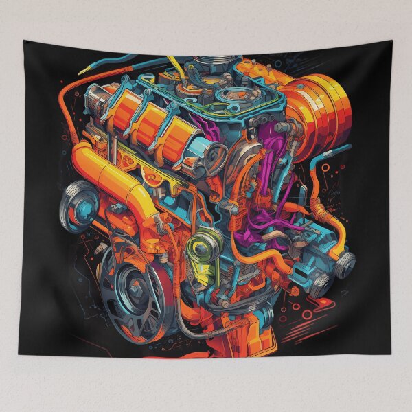Item preview, "Engine in Technicolor" designed and sold by Art-Vortex-fr.