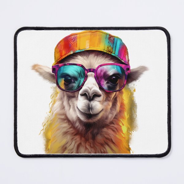 Item preview, Funny colorful stylish lama with sunglasses designed and sold by Dreamtodream.