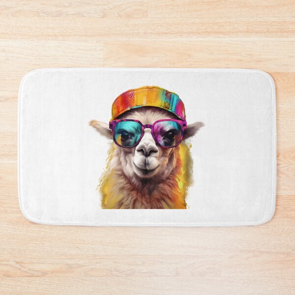 Item preview, Funny colorful stylish lama with sunglasses designed and sold by Dreamtodream.