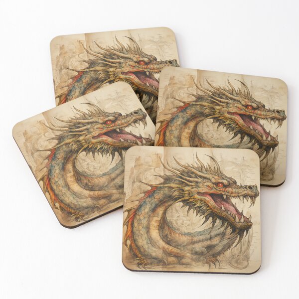 Item preview, Old Ancient Drawings of Dragons  designed and sold by BrandonArtWorld.
