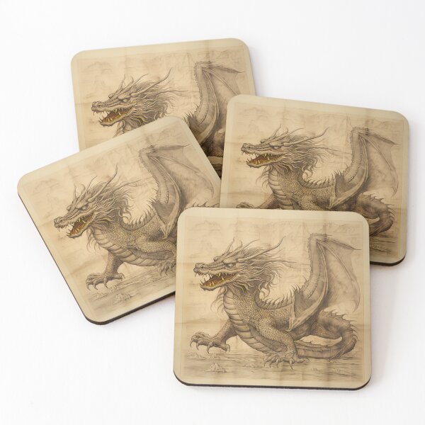Item preview, Old Ancient Drawings of Dragons  designed and sold by BrandonArtWorld.