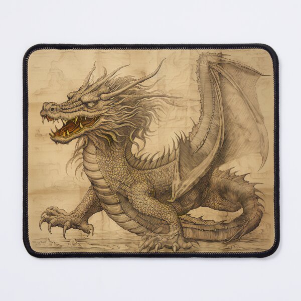 Item preview, Old Ancient Drawings of Dragons designed and sold by BrandonArtWorld.