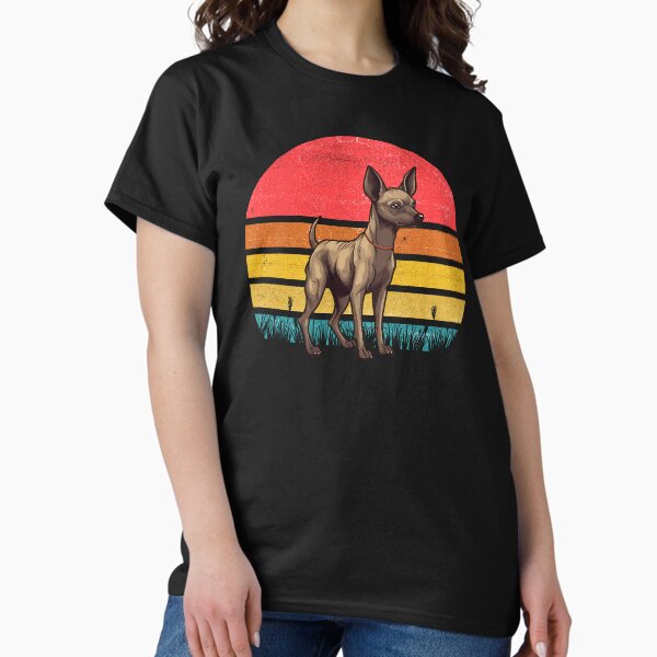 Vista previa del artículo con la obra «Xoloitzcuintli Xolo Vintage Retro Sunset», diseñado y vendido por rafaeltto.