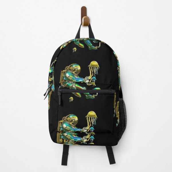 Item preview, Astronaut Jellyfishes Metallic Cyberpunk designed and sold by Metallican.