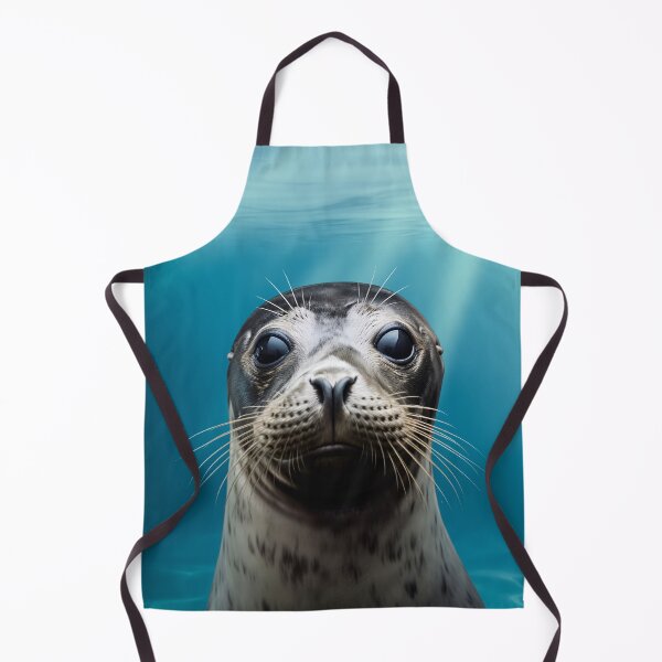 Item preview, Captivating Close-Up Of A Cute Seal's Face Against Clear Ocean Waters designed and sold by LeafyLanePrints.