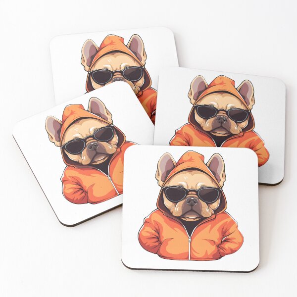 Item preview, French Bulldog Dog Wearing Jacket and Glasses designed and sold by mydoglove.