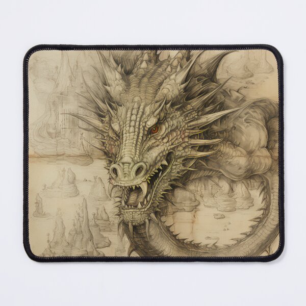 Item preview, Old Ancient Drawings of Dragons designed and sold by BrandonArtWorld.