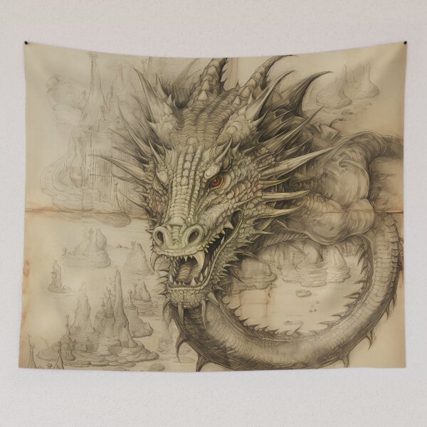 Item preview, Old Ancient Drawings of Dragons  designed and sold by BrandonArtWorld.
