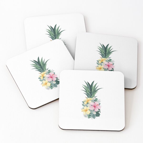 Item preview, flowery pineapple designed and sold by ValerianVibes.