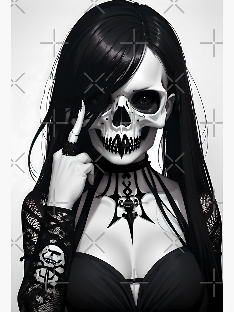 Goth Girl Gothic Aesthetic Skull Witch