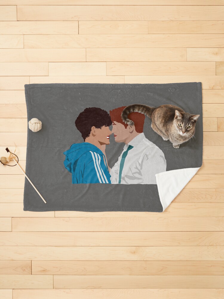 Thumbnail 1 of 6, Pet Blanket, Heartstopper - Nick and Charlie kiss in the door after prom designed and sold by ManoTV.