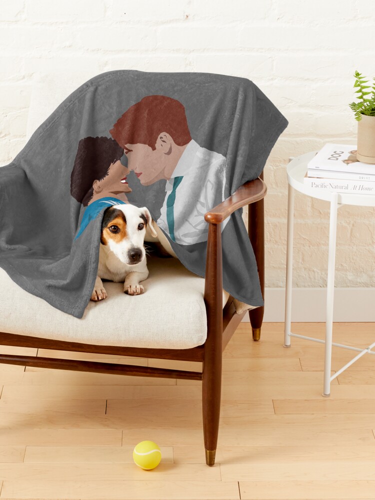 Thumbnail 4 of 6, Pet Blanket, Heartstopper - Nick and Charlie kiss in the door after prom designed and sold by ManoTV.